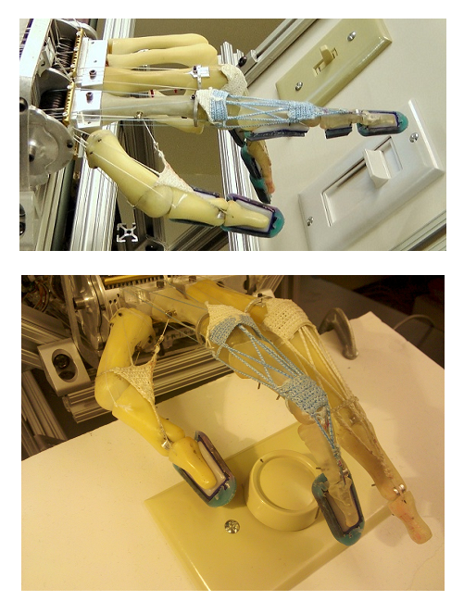 The ACT Hand is a tendon-driven biomechanical robot